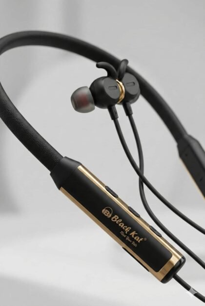 Black Kat Butler Series magnetic onof vibration Wireless Neckband