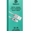 Metal connector type c cable triple 9