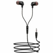 Stereo in-ear wired earphones with microphone and 3.5mm audio jack