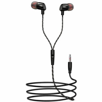 Stereo in-ear wired earphones with microphone and 3.5mm audio jack