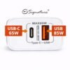 Signature fast charger adapter with Type-C charging cable