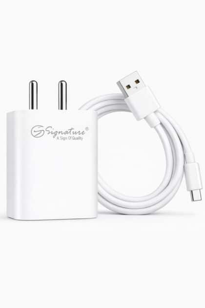 Signature turbo charger white color with compact design