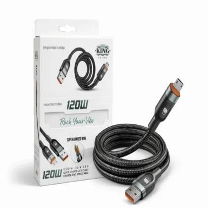 Black Kat King Series 120W micro USB fast charging cable