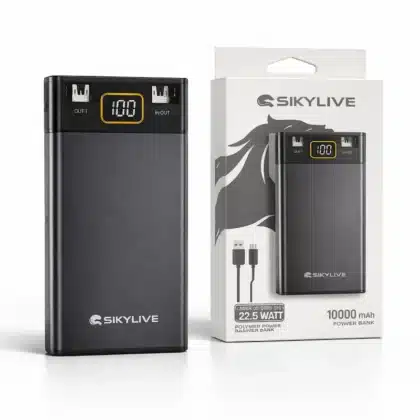 SKYLIVE 10000mAh power bank with digital display fast charging