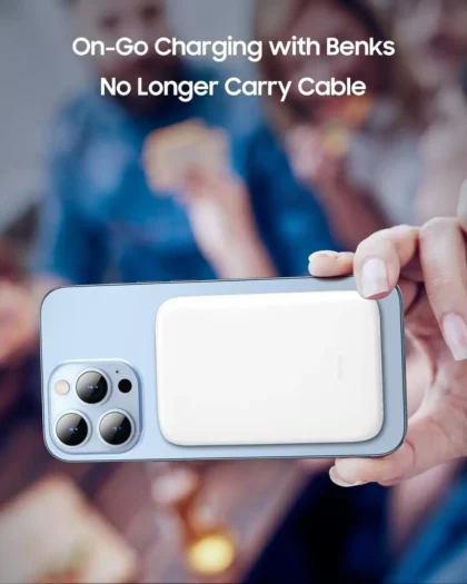 compact 5000mAh wireless power bank with strong magnet