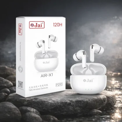 Bluetooth wireless earbuds Jai Air X1 with charging case