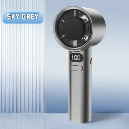 Portable M11 turbo mini fan featuring LED screen and adjustable speed levels