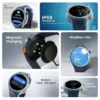 AGEasy Protec smartwatch features IP68 waterproof magnetic charging weather info