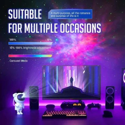 RGB astronaut nebula projector for bedroom ceiling