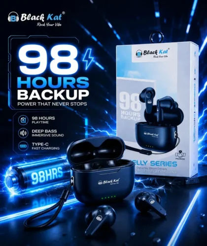 Black Kat Bluetooth Earbuds with Charging Case