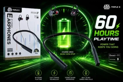 Beast-111 Stereo Sound Wireless Neckband