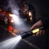 High power emergency LED torch with portable black body