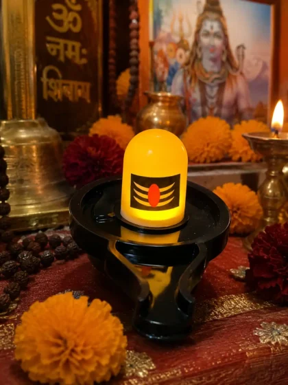 LED Shivling for पूजा and spiritual decoration